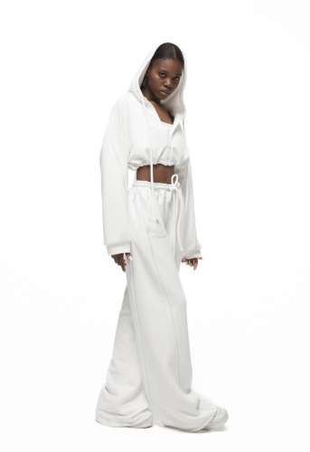 Худи MILK MIAMI в белом цвете - 40-42 (XS-S) - Молочный