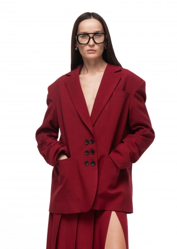 Пиджак CHERRY LOST в бордовом цвете - 40-42 (XS-S) - Бордовый
